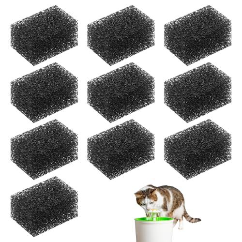 Giantree Schwammfilter für Katzenbrunnen, Quadratischer Filterschwamm Katze Trinkbrunnen Schwamm Schaum Filter Schwammfilter Filter Cat Fountain Sponge Filter für 98OZ/2.5L Katzenbrunnen von Giantree