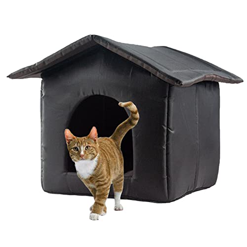 Gicov Feral Katzenhaus für Outdoor Katze Isoliert mit Wasserdichtes Dach Warm Kissen Wetterfest Schutz Katze Hundezelt Streu Katzenunterstand Haustierhaus für Winter von Gicov