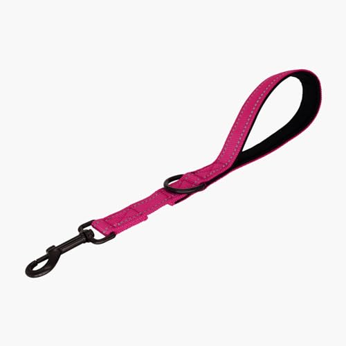 Giecooh Kurze Hundeleine, reflektierende Verkehrsleine mit gepolstertem Griff, 300 cm Nylon-Trainingsleine für kleine Meidum große Hunde, Hotpink von Giecooh