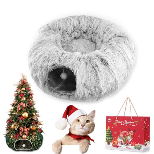 Cat Christmas Tree, Christmas Cat Tunnel, Cat Tunnel Bed Under Christmas Tree, Christmas Tree Cat Tunnel, Foldable Multi-Functional Cat Tunnel, Suitable for Medium and Small Cats (A) von Gienslru