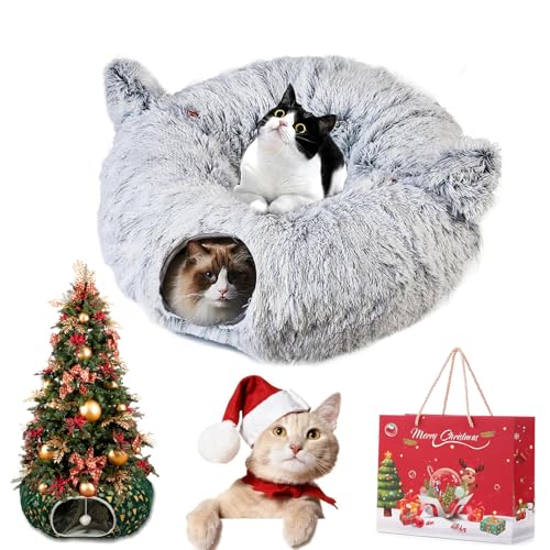 Cat Christmas Tree, Christmas Cat Tunnel, Cat Tunnel Bed Under Christmas Tree, Christmas Tree Cat Tunnel, Foldable Multi-Functional Cat Tunnel, Suitable for Medium and Small Cats (C) von Gienslru