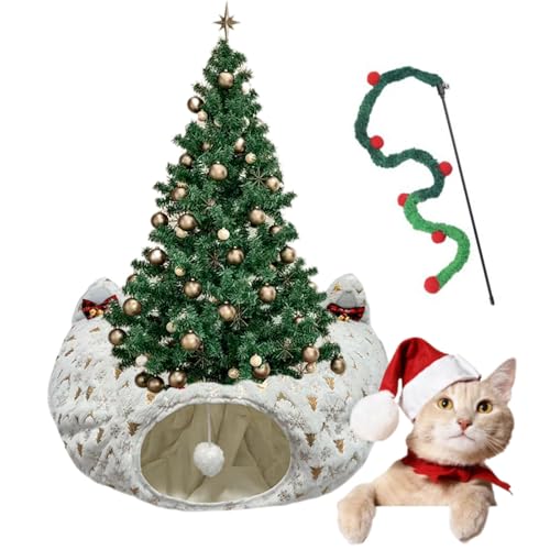 Cat Tunnel Christmas Tree Skirt, Christmas Tree Cat Tunnel, Cat Tunnel Tree Skirt, Cat Tunnel Bed Under Christmas Tree, Cat Tunnel Suitable for Large, Medium and Small Cats (C) von Gienslru