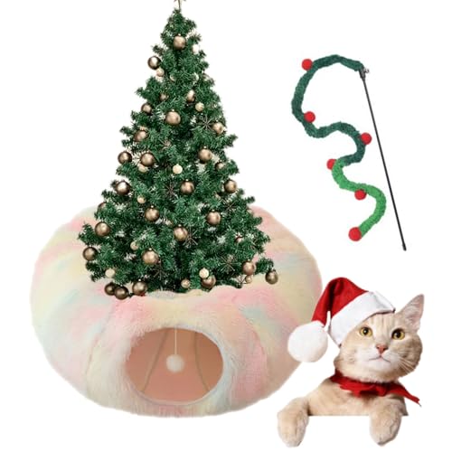 Cat Tunnel Christmas Tree Skirt, Christmas Tree Cat Tunnel, Cat Tunnel Tree Skirt, Cat Tunnel Bed Under Christmas Tree, Cat Tunnel Suitable for Large, Medium and Small Cats (F) von Gienslru