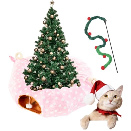 Cat Tunnel Christmas Tree Skirt, Christmas Tree Cat Tunnel, Cat Tunnel Tree Skirt, Cat Tunnel Bed Under Christmas Tree, Cat Tunnel Suitable for Large, Medium and Small Cats (G) von Gienslru