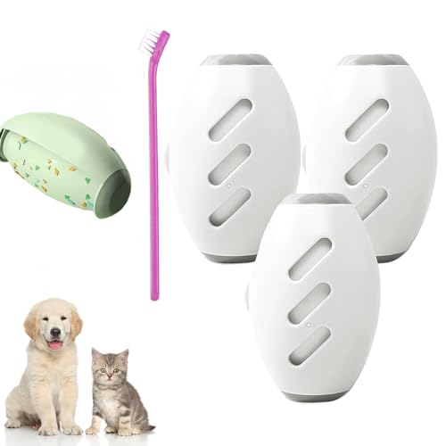 Gienslru Blinksify Pet Hair Remover, Blinksify Reusable Pet Fur Collector, Blinks Fur Collector for Pet, Washable Pet Hair Remover, Pet Hair Remover Roller (3 Pcs White) von Gienslru