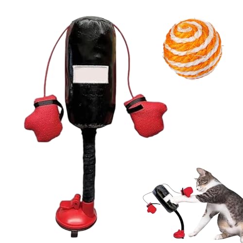 Gienslru Cat Punching Bag Toy, Cat Boxing Toy, Mini Cat Boxing Bag Toy, Punching Bag Play Gym for Kittyweight Champions (1pcs) von Gienslru