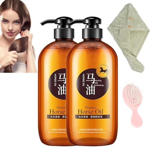 Horse Oil Nourishing Shampoo, Japanese Horse Oil Shampoo, Horse Oil Supple Moisturizing Shampoo, Japan Pure Horse Oil (2pcs) von Gienslru