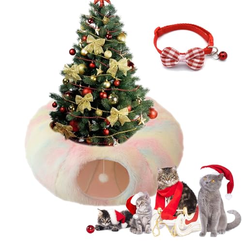 Katzentunnel Weihnachtsbaum, Cat Christmas Tree, Katzentunnel Weihnachten, Christmas Cat Tree, Christmas Cat Tunnel, Katzentunnel, geeignet für große, mittelgroße und kleine Katzen (E) von Gienslru