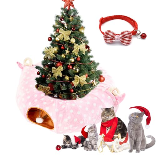 Katzentunnel Weihnachtsbaum, Cat Christmas Tree, Katzentunnel Weihnachten, Christmas Cat Tree, Christmas Cat Tunnel, Katzentunnel, geeignet für große, mittelgroße und kleine Katzen (F) von Gienslru