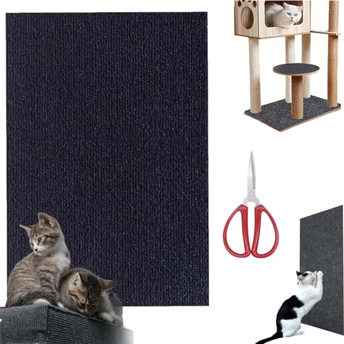 Gienslru Kratzmatte Selbstklebend, Kratzmatte Zum Kleben, Kratzmatte Für Katzen, DIY Zuschneidbare Selbstklebende Teppich-Katzenmattenunterlage, Teppich-Katzenkratzer-Möbelschutz (Blue,11.8 * 39.4in) von Gienslru