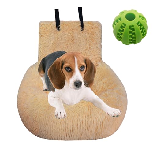 Pelzbarn Autositz Hund, Pelsbarn Autositz, Sicherheitssitz für Haustiere, Waschbarer Hundesitz in für kleine, Abnehmbarer und waschbarer Hundesitz mit dicken Kissen (A, M (72 * 60cm) von Gienslru