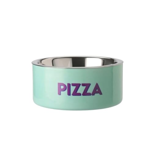 Gift Company Love Pets, Futternapf, M, Motiv: Pizza, Mint, 20x9x20cm von Gift Company