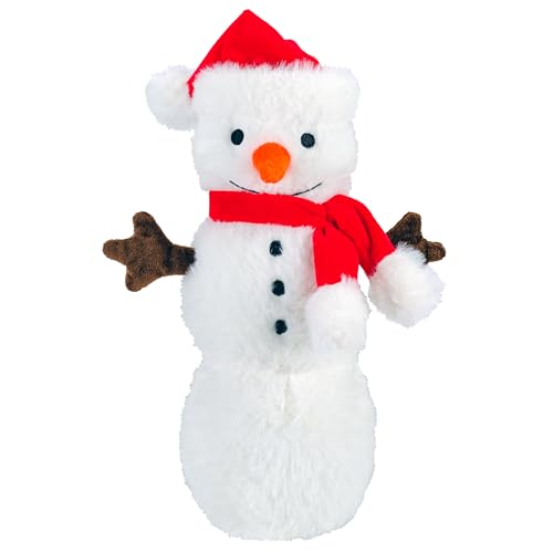 Giftable World Holiday Plush Pet Toy Fun for Christmas Designs with Squeaker Dog Chew Toy (25,4 cm Snowy Fluff w/Squeaker & Crinkle) von Giftable World