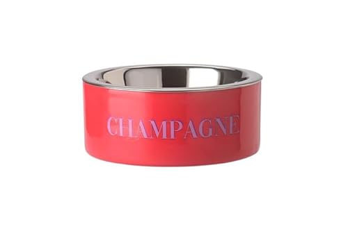 Futternapf Love Pets, Gr. S, Champagne Eisen 17x7x17 cm, rot von Giftcompany