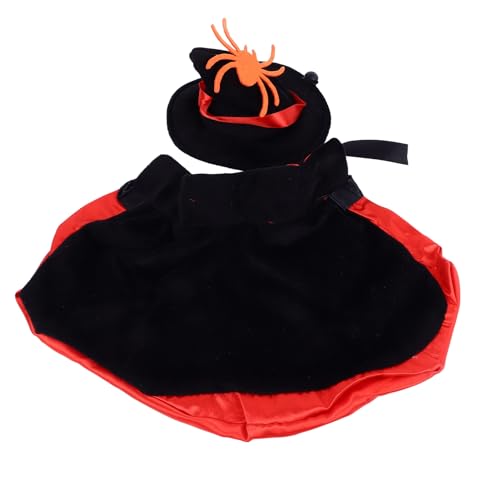 Gigicial 2-teiliges Hundekostüm, Welpen-Halloween-Zubehör, Kitty-Outfit, Cosplay-Party-Dekorationen, Halloween-Kostüm für Hunde (Spider Uniform Size) von Gigicial