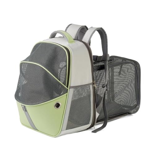 Gigicial Cat Carrier -Rucksäcke, atmungsaktives Mesh -Haustüte für Katzen Hunde tragbare Faltbare Haustierträger für Outdoor -Reise -Wandercamping (Grün) von Gigicial