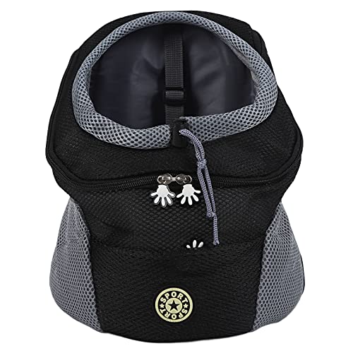 Gigicial Vorderrad-Rucksack, Kleiner Hunde-Vorderrucksack, belüfteter Netz-Hunde-Reiserucksack mit Sicherheitsgurt, verstellbare Träger, Hunde-Head-Out-Rucksäcke, für kleine Hunde (S) von Gigicial