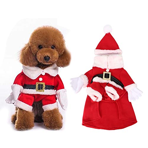 Gigicial Weihnachts-Hundekleidung, bequemes Hunde-Rentier-Kostüm mit Hunde-Weihnachtsmütze für Hunde und Katzen (XS) von Gigicial