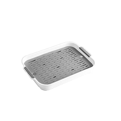 Gigicloud Kaninchentoilette mit Rost, 26.7x18.2 cm, Meerschweinchen-Katzentoilette, Anti-Umschlag, Haustier-WC, Töpfchentrainer, Ecke, Meerschweinchen, Trainingspfanne, Käfig mit Toilettenablage für von Gigicloud