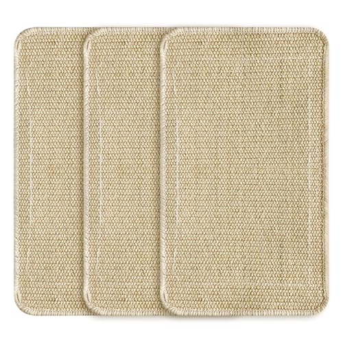 3 Stück Kratzmatte Katze,50 x 25cm Sisal Teppich Katzen Kratzteppich Katzenkratzmatte Kratzbrett Wand,widerstandsfähig,Geeignet für Sofamöbeltüren,um Katzenkratzern vorzubeugen und Teppiche und Wände von Gigtoop