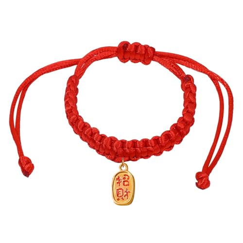 Gihioue Haustierhalsband Katze, Modisches Haustier, Neujahr, Verstellbare Halskette, Rotes Seil, Chinesischer Traditioneller Lucky Bless Handgestrickter Katzenschal von Gihioue