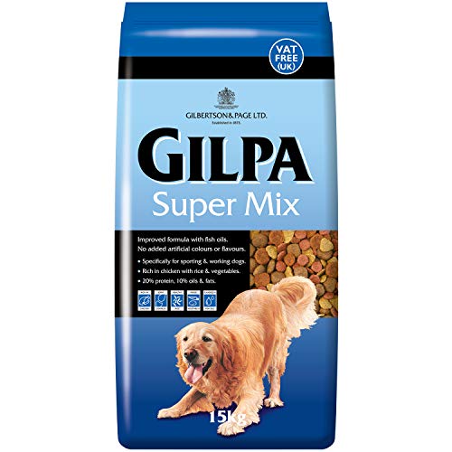 Gilpa Hundefutter Trocken Trockenfutter 15 kg Hundetrockenfutter Geflügel Futter Für Ausgewachsene Hunde Aller Rassen Supermix von Gilpa