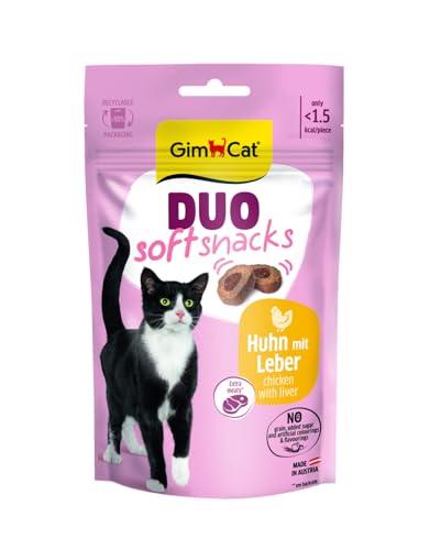 GimCat Duo Soft Snacks mit Huhn mit Leber - 1 Beutel (1 x 50 g) von GimCat