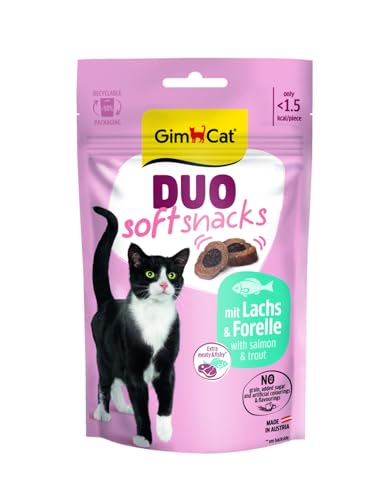 GimCat Duo Soft Snacks mit Lachs & Forelle - 1 Beutel (1 x 50 g) von GimCat