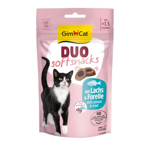 GimCat Duo Soft Snacks mit Lachs & Forelle - 1 Beutel (1 x 50 g) von GimCat