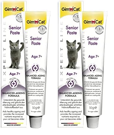 GimCat EXPERT LINE Senior Paste - Funktionaler Katzensnack unterstützt gesunde Alterung von Katzen ab 7 Jahren - 1 Tube (Packung mit 2) von GimCat