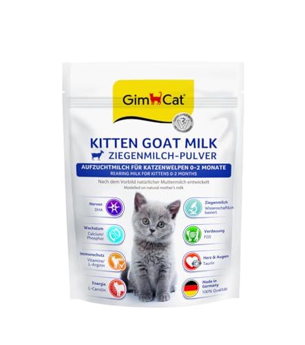 GimCat Kitten Goat Milk - Ziegenmilchpulver als Alleinfutter für Katzenbabys bis zum 2. Monat - 1 Beutel (1 x 200 g) von GimCat