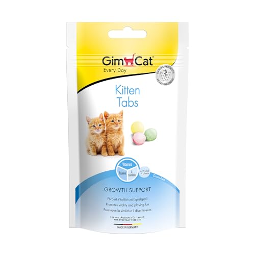 GimCat Kitten Tabs - Funktionaler Katzensnack speziell für junge Katzen ab der 6. Woche - 1 Beutel (1 x 40 g) von GimCat