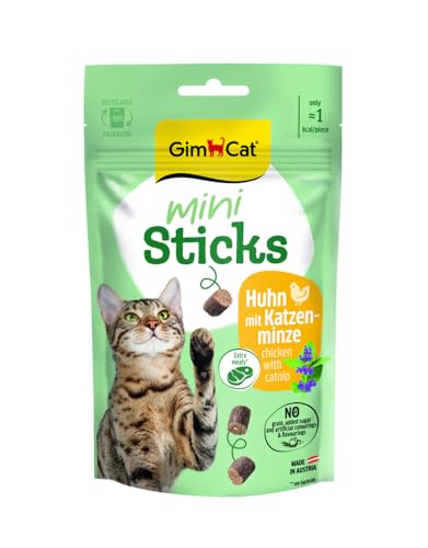 GimCat Mini Sticks Huhn mit Katzenminze - 1 Beutel (1 x 50 g) von GimCat