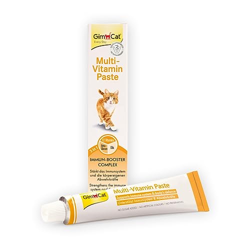 GimCat Multi-Vitamin Paste - Gesunder Katzensnack aktiviert Abwehrkräfte und stärkt das Immunsystem - 1 Tube (1 x 50 g) von GimCat