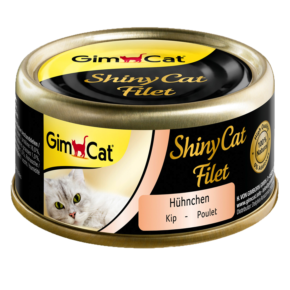 GimCat ShinyCat Filet Dose 6 x 70 g - Hühnchen von Gimcat