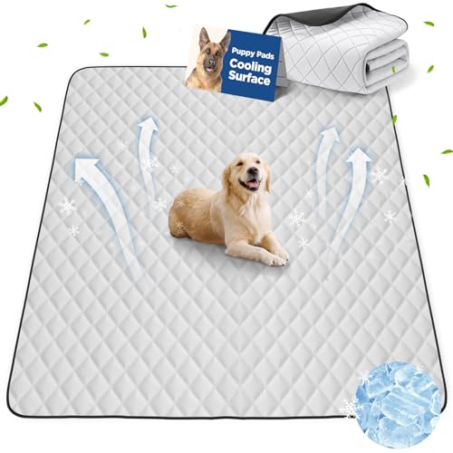 Gimars 165×122cm Kühlende Welpenunterlagen Waschbar, Extra Große PIPI Matten für Hunde, Wiederverwendbare Pinkelmatte, wasserdichte Urin Unterlage für Senioren oder Inkontinenz Gimars 165×122cm Kühlende Welpenunterlagen Waschbar, Extra Große PIPI Matten für Hunde, Wiederverwendbare Pinkelmatte, wasserdichte Urin Unterlage für Senioren oder Inkontinenz von Gimars