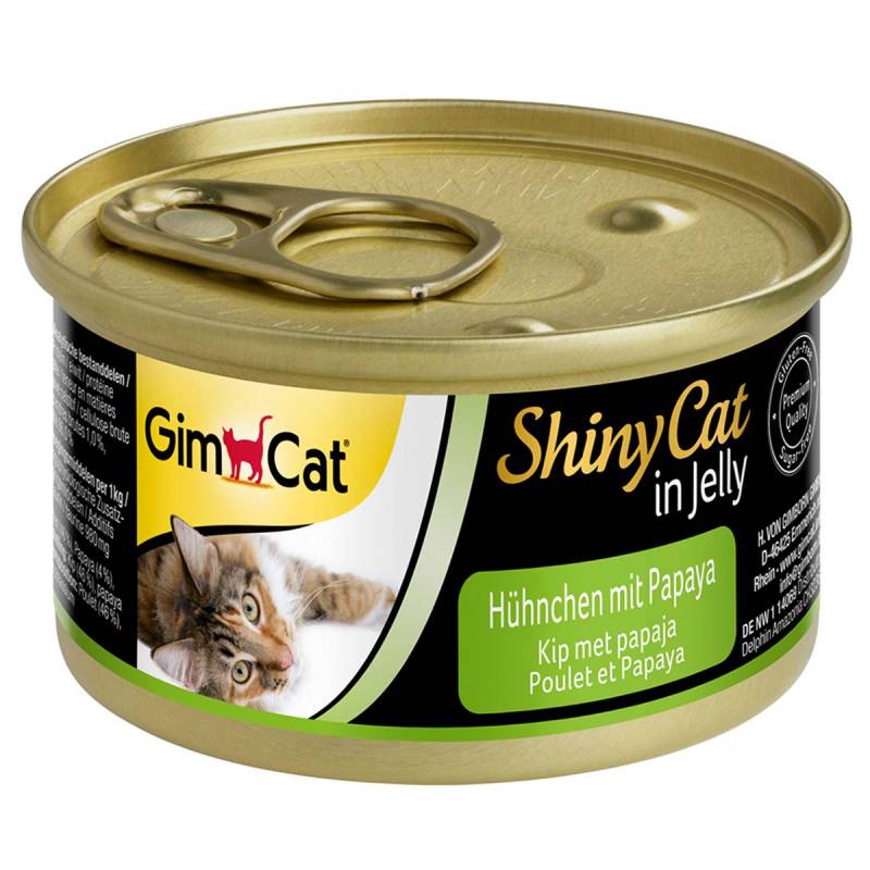 GimCat ShinyCat in Jelly 24x70g Hühnchen mit Papaya von Gimcat