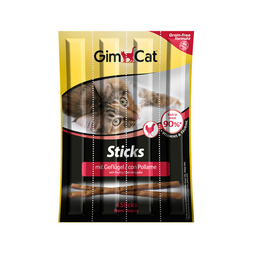 GimCat Sticks - Geflügel - 16 Stück (4 x 4 Stück) von Gimcat