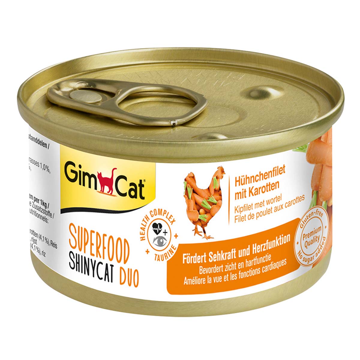 GimCat Superfood ShinyCat Duo Hühnchenfilet mit Karotten 24x70g von Gimcat