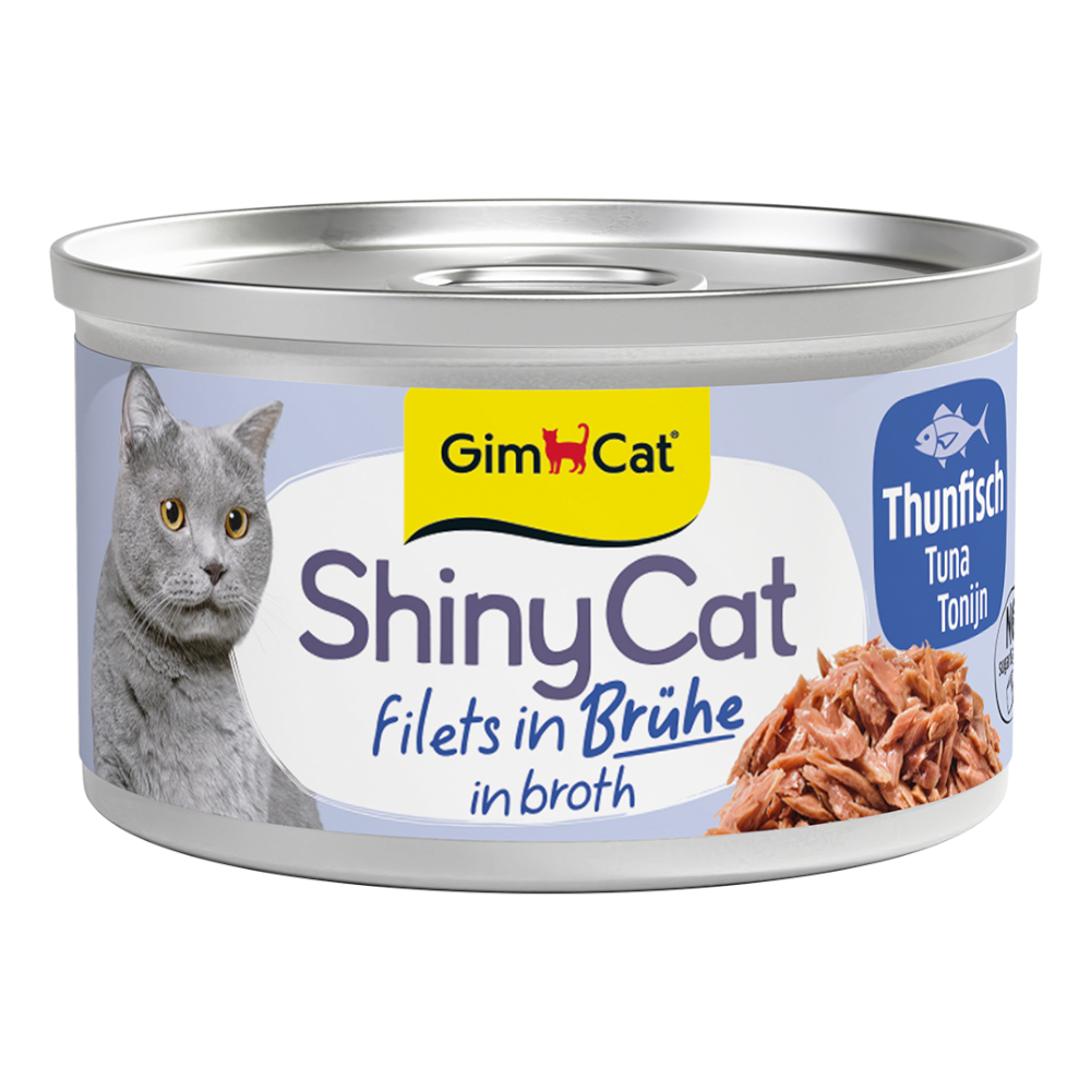 Sparpaket GimCat ShinyCat Filet in Brühe 12 x 70 g - Thunfisch Sparpaket GimCat ShinyCat Filet in Brühe 12 x 70 g - Thunfisch von Gimcat