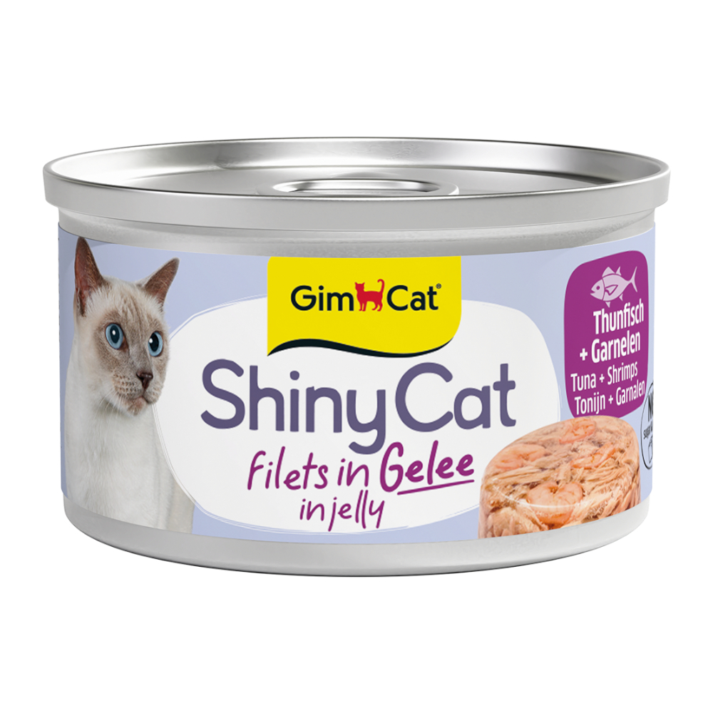 Sparpaket GimCat ShinyCat Filet in Jelly 12 x 70 g - Thunfisch & Garnelen Sparpaket GimCat ShinyCat Filet in Jelly 12 x 70 g - Thunfisch & Garnelen von Gimcat