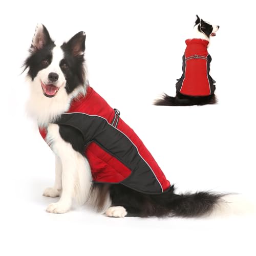 Hundejacke Winterweste Jacken Hundemantel Hundepullover Haustier Skifahren Kostüm Ärmellose Baumwolle Gepolsterte Weste für Welpen, kleine, mittelgroße und große Hunde von Gimilife