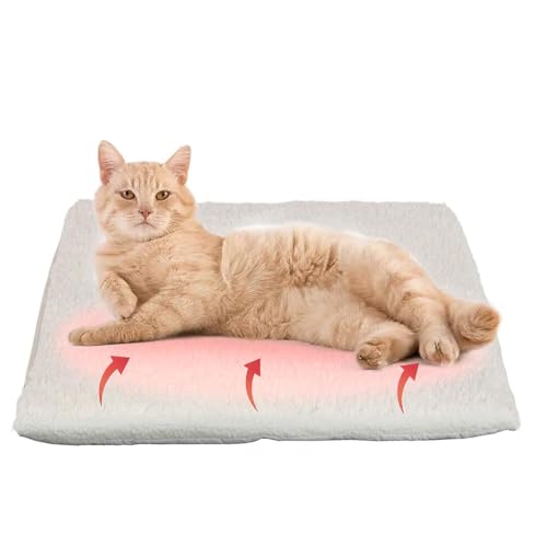 GingerUPer Heizdecke Katze 60 x 45 cm,Selbstheizende Decke für Katzen & Hunde, Wärmedecke Katze Extra Warme & Weich, Selbstwärmende Decke, Thermodecke Katzenbett Geräuschlos von GingerUPer