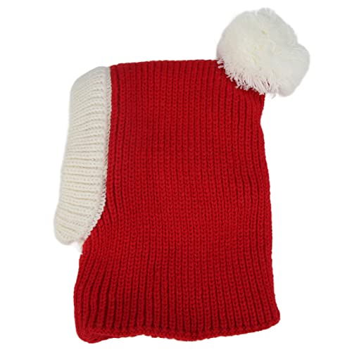 GisooM Hunde-Wintermütze, Rote Haustier-Weihnachts-Winter-warme Strickmütze für Kleine und Mittelgroße Hunde, Welpen, Katzen (Rot) von GisooM