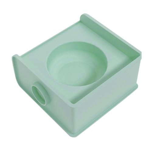 Adjustable Pet Bowl, Natural Cat Food Bowls, Compact Dog Food Bowl Stand, Perfect Puppy Feeding Station, 19.8x19x10cm/7.8x7.48x3.94 Inches, 350g for Dog, Puppy, Cat, Yellow,Green von Gitekain