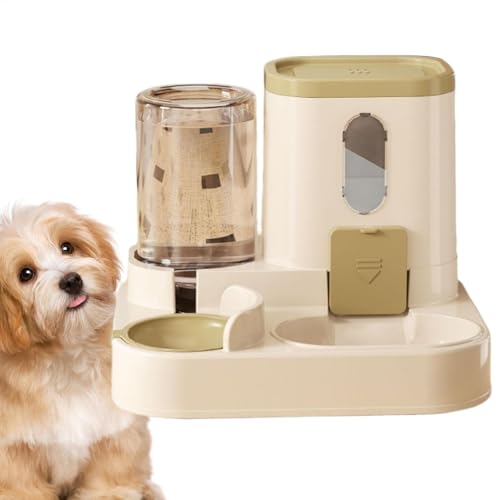 Auto Feeder Futter- und Wasserspender, Katze Auto Food Dispenser, Haustier Wasserspender Set, Pet Feeder und Waterer, Futter und Wasserspender Set, Haustier Futter Wasserspender Automatischer von Gitekain