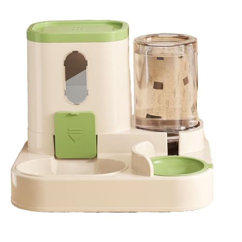 Auto Feeder Futter- und Wasserspender, Katze Auto Food Dispenser, Haustier Wasserspender Set, Pet Feeder und Waterer, Futter und Wasserspender Set, Haustier Futter Wasserspender Automatischer von Gitekain