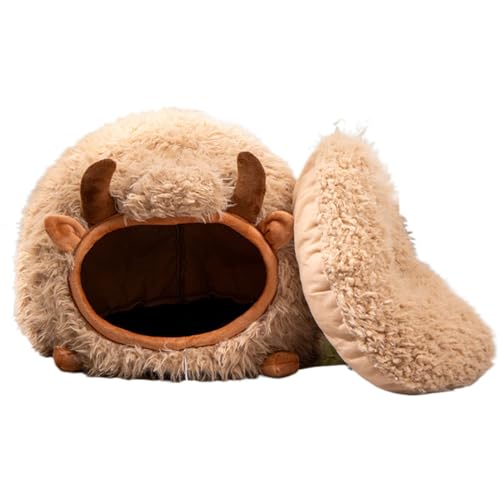 Cat Cave Beds for Indoor Cats, Winter Cat Cave Yak Shape, Indoor Cat Nest Bed, Semi-Enclosed Cat Bed, Cat Cave for Cold Weather, Yak-Shaped Cat Nest, Cozy Cat Tent Bed, Cat and Small Dog Cave von Gitekain