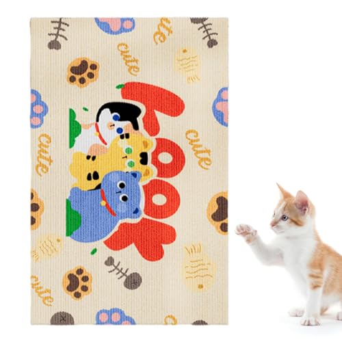 Cat Scratchers for Indoor Cats, Cartoon Scratching Pad, Wear-Resistant Scratching Mat, Adhesive Scratching Board, Cute Cat Scratch Pad, Indoor Cat Claw Grinder, Fun Cat Play Mat von Gitekain