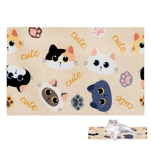 Cat Scratchers for Indoor Cats, Cartoon Scratching Pad, Wear-Resistant Scratching Mat, Adhesive Scratching Board, Cute Cat Scratch Pad, Indoor Cat Claw Grinder, Fun Cat Play Mat von Gitekain